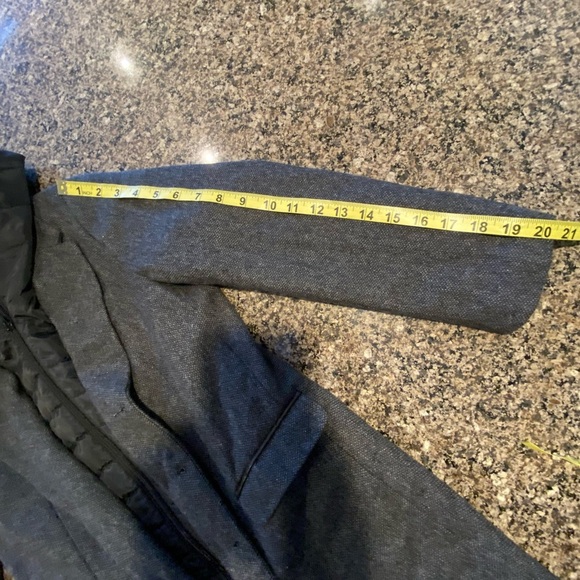 ZARA KIDS Gray on Grey Herringbone Jacket with hood  Size 9/10 - Picture 9 of 11